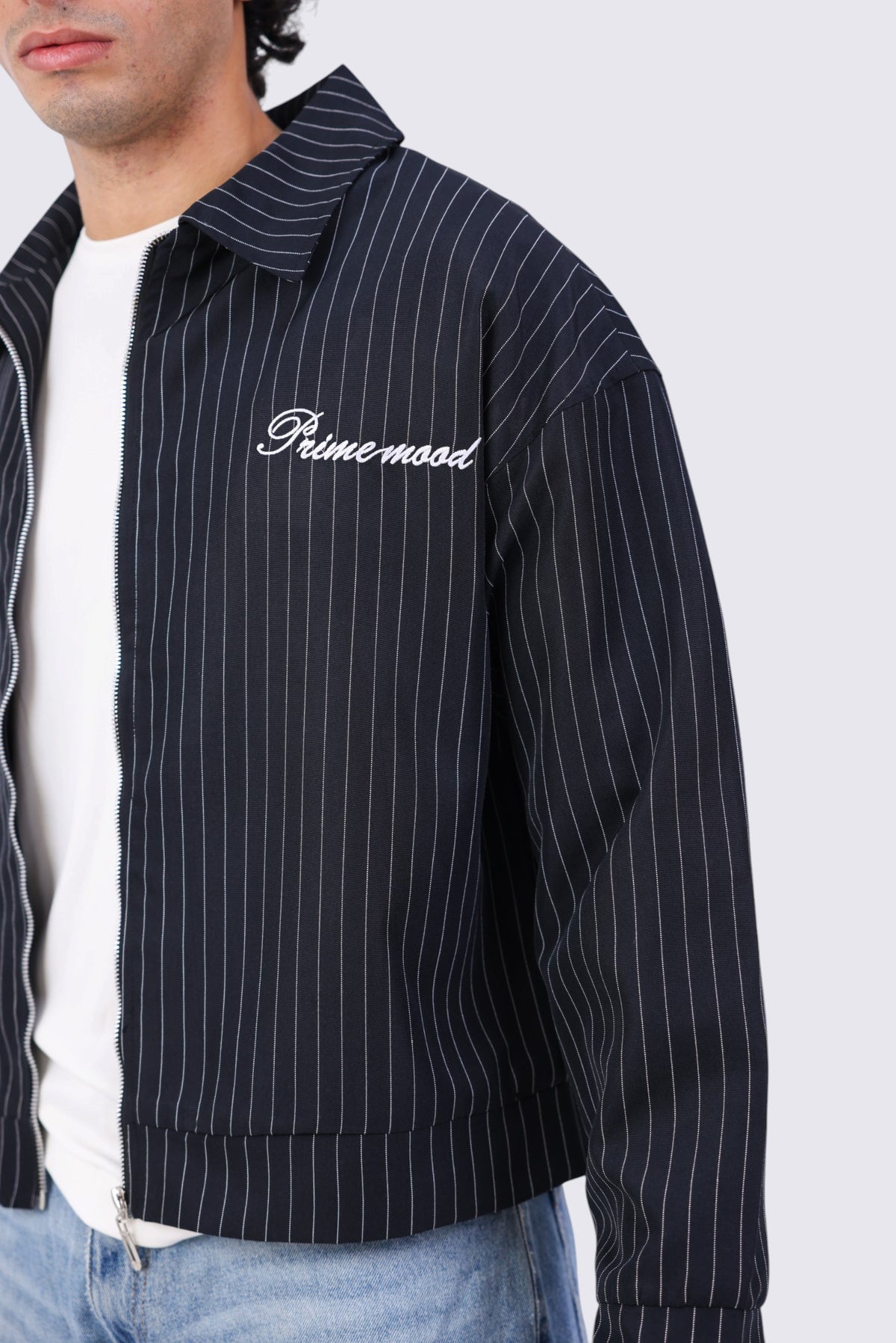 Stripes Jacket Navy Blue