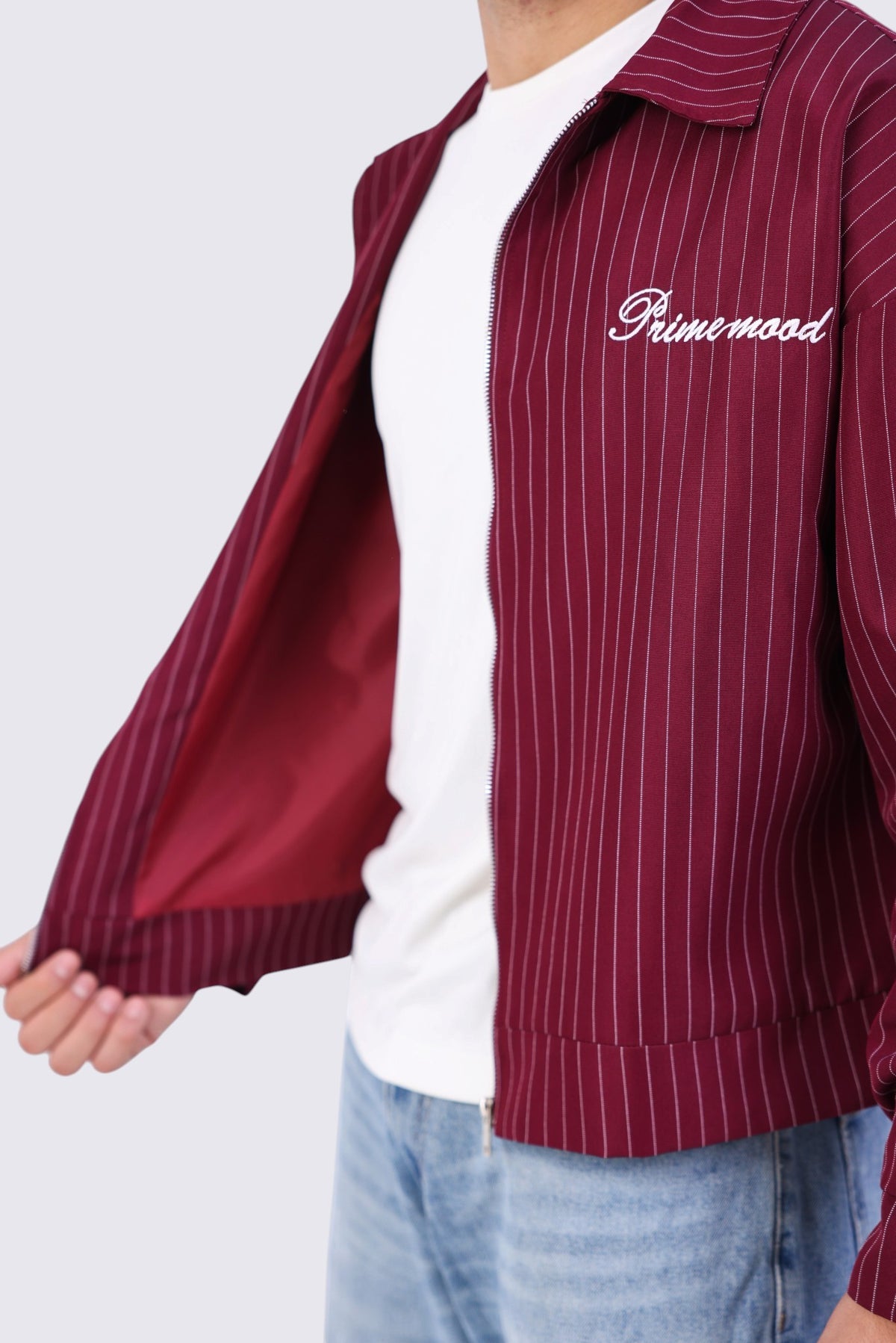 Stripes Jacket Burgundy