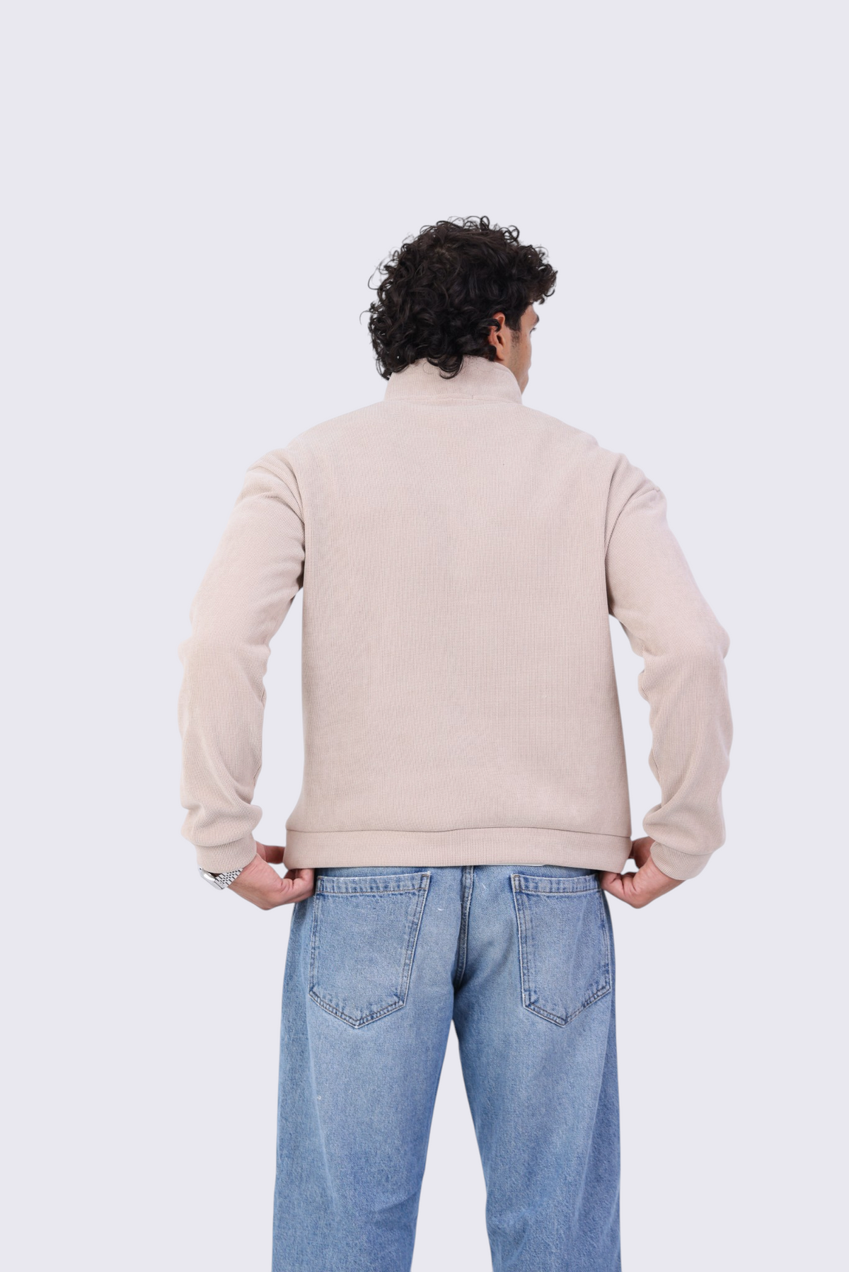 Quarter Zipper - Beige