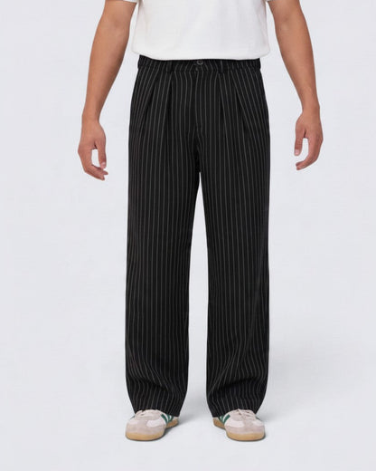 Black stripped old money pants
