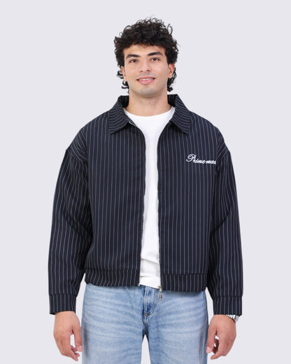 Stripes Jacket Navy Blue