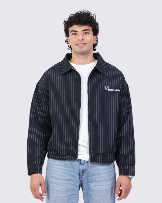 Stripes Jacket Navy Blue
