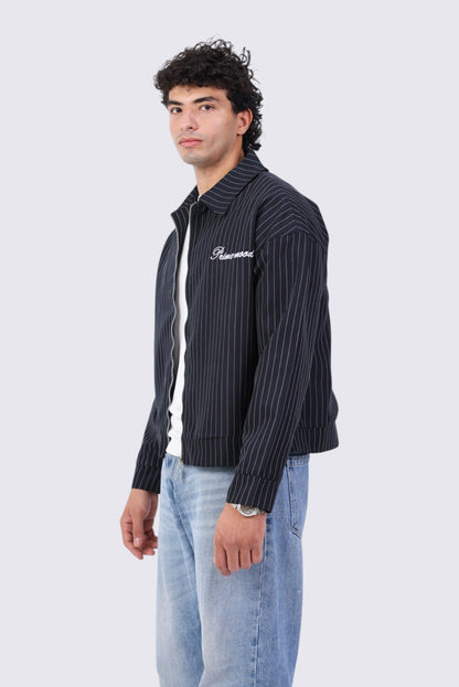 Stripes Jacket Navy Blue