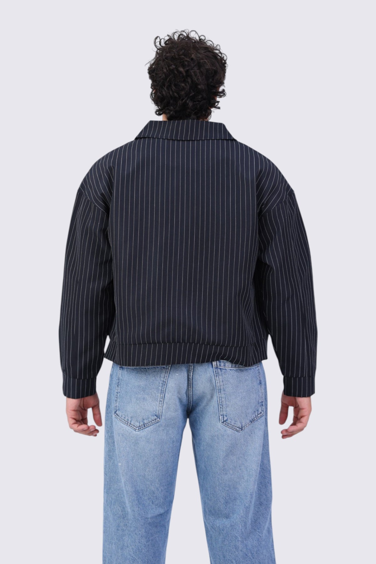 Stripes Jacket Navy Blue