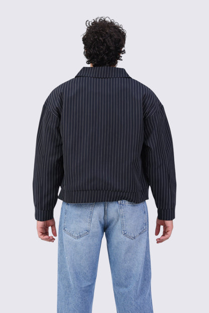 Stripes Jacket Navy Blue