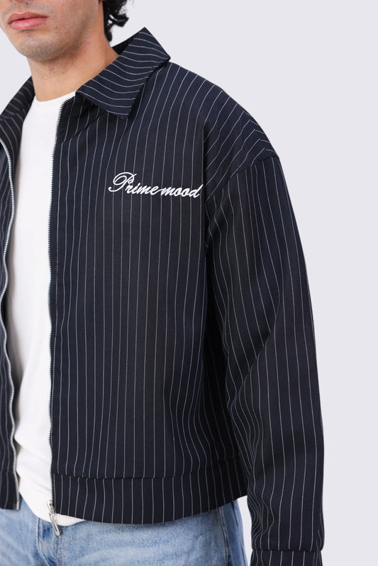 Stripes Jacket Navy Blue
