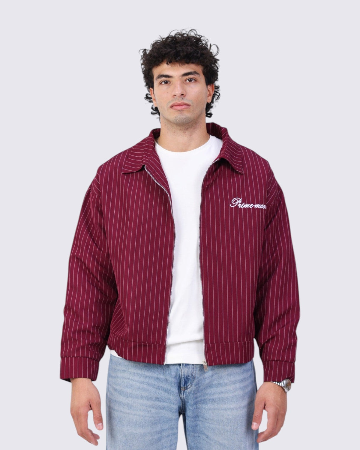 Stripes Jacket Burgundy