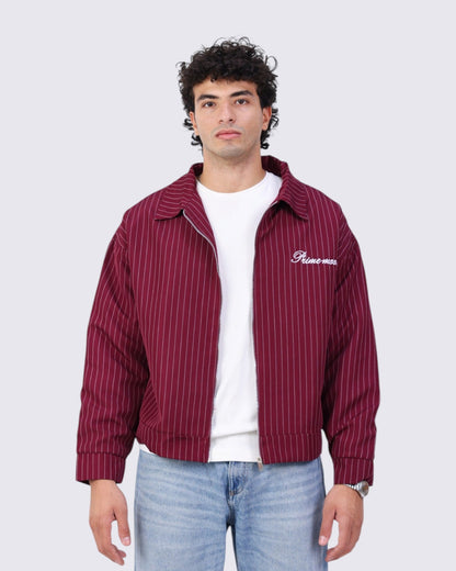 Stripes Jacket Burgundy