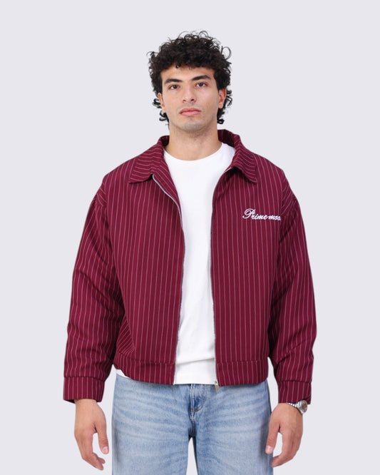 Stripes Jacket Burgundy