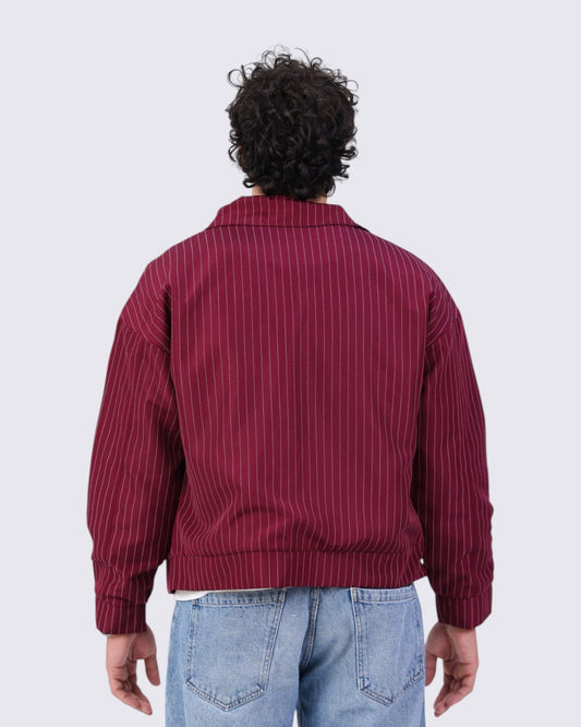 Stripes Jacket Burgundy
