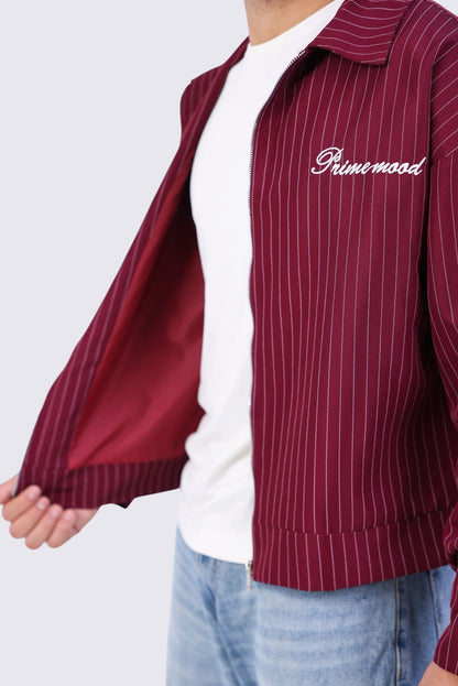 Stripes Jacket Burgundy