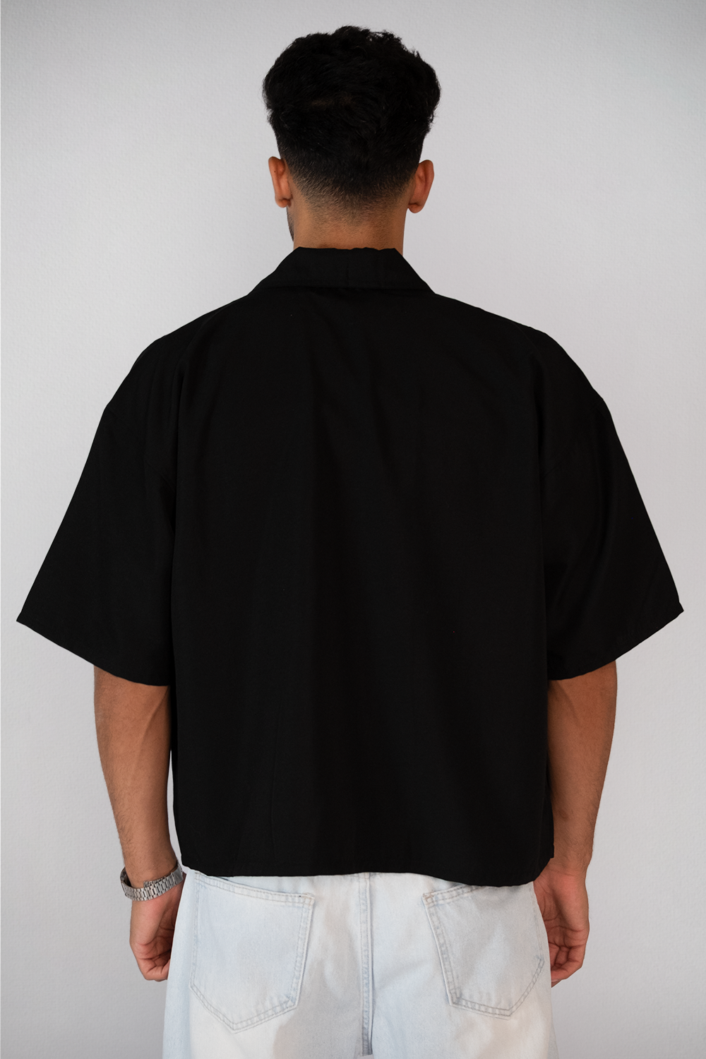 Prime Essential Oversized Shirt – Black