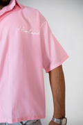 Himland Oversized Striped Shirt – Pink