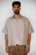Harbor Stripe Boxy Shirt – Sand