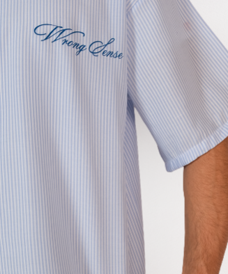 Wrong Sense box fit shirt – Blue