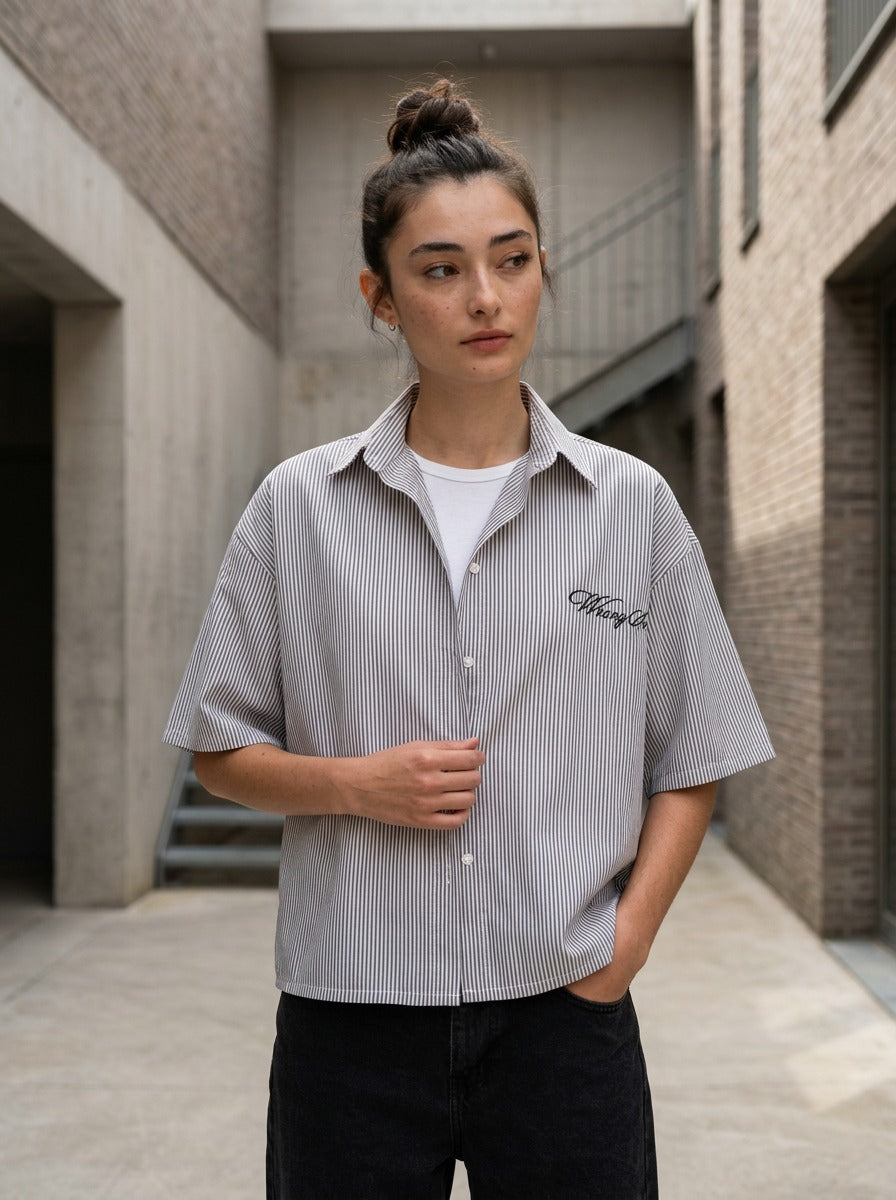 Wrong Sense box fit Shirt – Grey