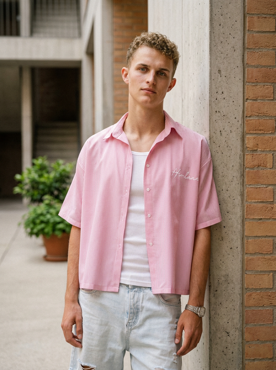 Himland Striped Shirt – Pink