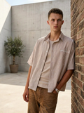 himland box fit Shirt – Sand