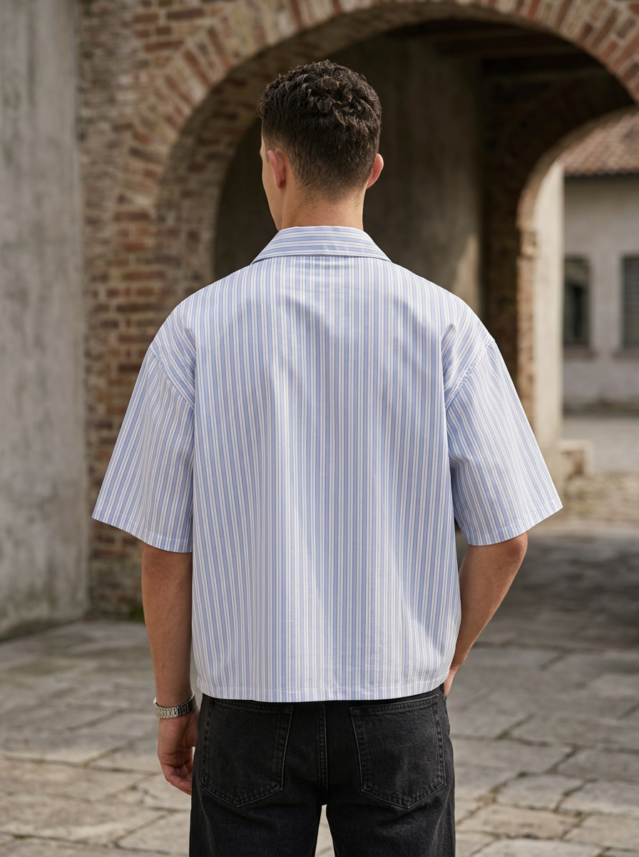 Honshu box fit Shirt – Sky Blue